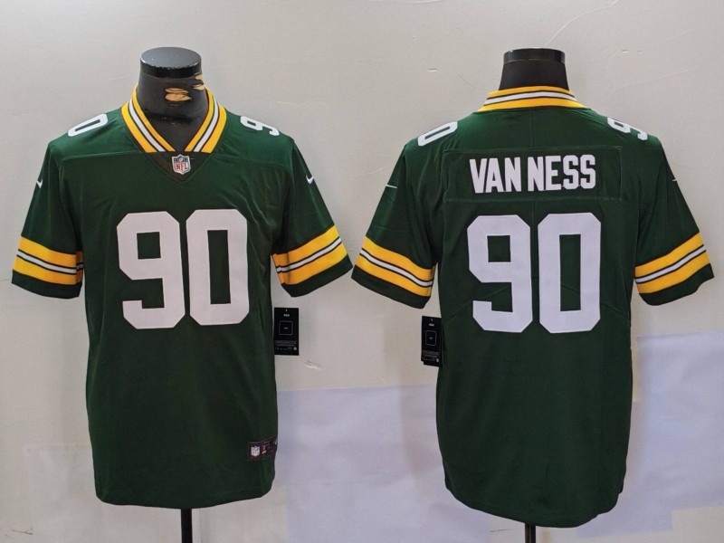 Men's Green Bay Packers #90 Lukas Van Ness Green Vapor Untouchable Limited Stitched Jersey